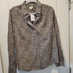 Leopard Print J. Crew Button Down- NWT